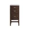 James Martin Vanities Addison 15in Base Cabinet, Mid-Century Acacia w/ 3 CM Carrara Marble Top E444-BC15-MCA-3CAR - alternate 1